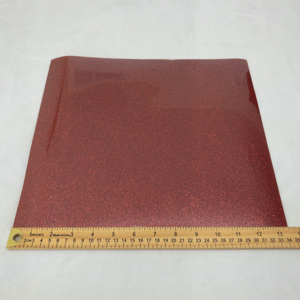 Used Cricut Iron-On Vinyl Lot of 4 Black White Red Solid & Glitter Foil HTV - Picture 7 of 9
